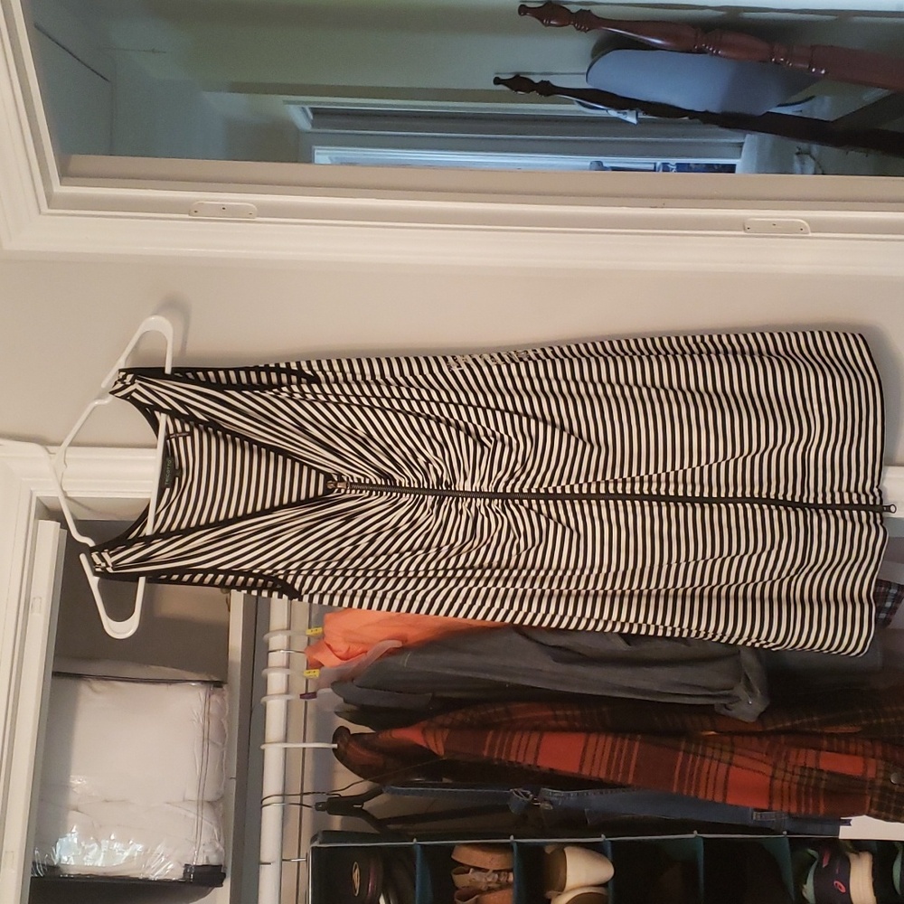 EUC Stripped Black and White Dress